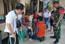 Warga Gunung Sitoli Terima Bantuan Kaki Palsu dari Satgas SBJ 68/2019