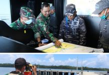 Pushidros TNI AL Survei Hidro-Oseanografi di Perairan Dermaga Koarmada III Sorong Papua Barat