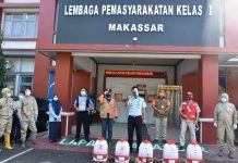 Pelaksanaan Protokol Kesehatan di Lapas Kelas 1 Makassar