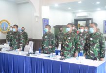 Danlantamal III Mengikuti Rakor tentang UU Cipta Kerja secara Virtual