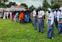 Hadapi Situasi Perang, Satgasrat Brigif R-9 Libatkan Masyarakat Latihan Pengungsian