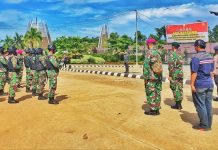Sambut Bulan Penuh Kasih, Satgas Yonif MR 413 Kostrad Gelar Apel Siaga Gabungan