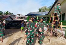 Tim Ster TNI Tinjau Giat Binter Satgas Yonif 642/Kapuas