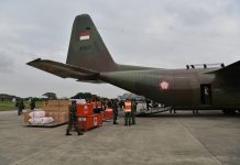 Pesawat TNI AU Angkut Personel dan Bantuan Logistik ke Mamuju Sulbar