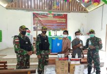 15 Gereja di Papua Terima Bantuan Alkes dari Satgas Yonif MR 413 Kostrad