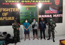 Lewati Jalur Tikus, 18 PMI Non Prosedural Diamankan Satgas Pamtas RI-Malaysia Yonif 642