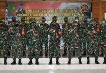 Danrem 174 Merauke Pimpin Serah Terima Satgas Pamtas RI-PNG