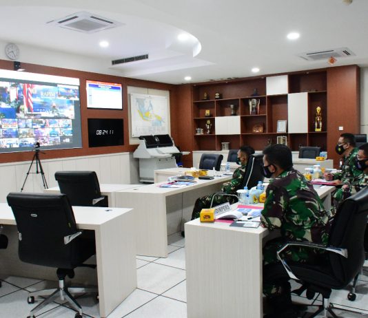 Kapushidrosal Ikuti Rapim TNI AL Tahun 2021 secara Virtual