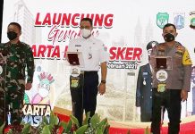 Gubernur DKI, Kapolda Metro dan Pangdam Jaya Luncurkan Logo Program Gerakan ‘Jakarta Bermasker’