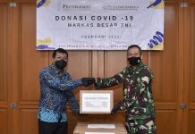 Puskes TNI Terima Donasi Material Kesehatan Covid-19
