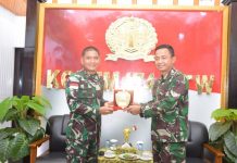 Komandan Korem 174 Merauke Terima Kunjungan Ketua Tim Kajian Pusterad