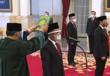Presiden Jokowi Lantik Menteri Investasi, Mendikbudristek dan Kepala BRIN