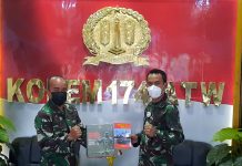 Kasipers Korem 174/ATW Merauke Terima Kunjungan Tim Pusjarah TNI