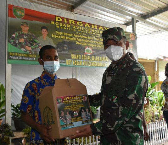 Danrem 174 Merauke Pimpin Bakti Sosial HUT ke-58 Kodam XVII/Cenderawasih