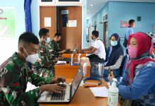 Serbuan Vaksinasi Massal Koopsau III di RSAU Lanud Manuhua
