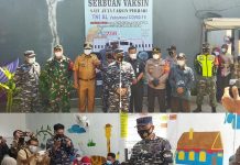TNI AL Gencar Vaksinasi Masyarakat Pesisir dan Imbau Warga Tetap Patuhi Prokes, Kali Ini di Desa Samudra Jaya Bekasi