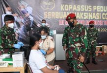 Danjen Kopassus Tinjau Serbuan Vaksinasi Covid-19