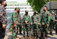 Panglima Kostrad Dampingi KSAD Tinjau Rumah Sakit Lapangan Yonkes 1 Kostrad Khusus Covid-19