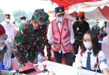 KSAU dan Menhub RI Tinjau Serbuan Vaksinasi di PPI Curug