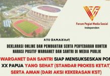 Semarakkan dan Sukseskan PON XX Papua, FPMSI Gelar Deklarasi Dukungan secara Virtual