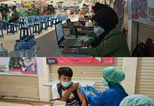 Ratusan Warga Terima Vaksin Dosis Kedua di Gerai Vaksinasi Merdeka Satpas SIM Cinere