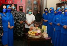 Sambut HUT TNI AL Ke-76, Komandan Pushidros TNI AL Anjangsana ke Para Mantan Kadishidros