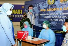 TNI AU, PIA Ardhya Garini dan Pemkot Kota Bekasi Gelar Serbuan Vaksinasi