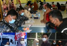 HUT Ke-76, TNI AL Gelar Vaksinasi Massal dan Serahkan Paket Sembako ke Masyarakat Pademangan Jakarta Utara