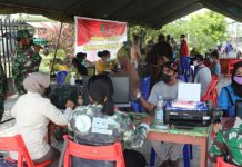 Kodam Cenderawasih bersama FKUB Kab. Keerom Gelar Serbuan Vaksinasi Covid-19