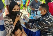 TNI AL Vaksin 1300 Warga Desa Pasir Angin Cileungsi Jawa Barat