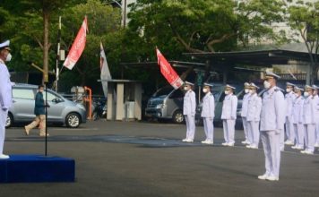 Danpushidrosal Pimpin Upacara Laporan Korps Kenaikan Pangkat Personel Pushidros TNI AL