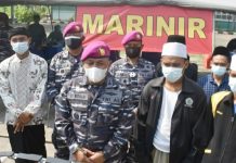 Korps Marinir Surabaya Gelar Serbuan Vaksinasi di Pondok Pesantren Wisma Wisnu Madiun, Alhasil Dosis Vaksin Ludes Diserbu