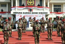 Kopassus Ikuti Upacara HUT ke 76 TNI secara Virtual
