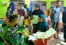 TNI AL Tuntaskan Serbuan Vaksinasi Covid-19 di desa Jugalajaya Bogor