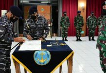 Komandan Pushidrosal Pimpin Upacara Penyerahan Jabatan Aspers Danpushidrosal