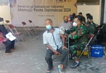 Grup 2 Kopassus Gandeng KPU Wonogiri Gelar Serbuan Vaksinasi Covid-19