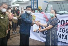Mentan SYL Lepas Ekspor Telur Tetas Ke Myanmar