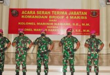 Dankormar Pimpin Sertijab Danbrigif 4 Marinir/BS
