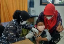 TNI AL Vaksin 654 Anak Usia 6-11 Tahun di Lagoa Jakarta Utara