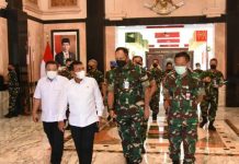 KSAU Kunjungi Menhan, Bahas Alutsista dan Program Kerja Operasi TNI AU 2022