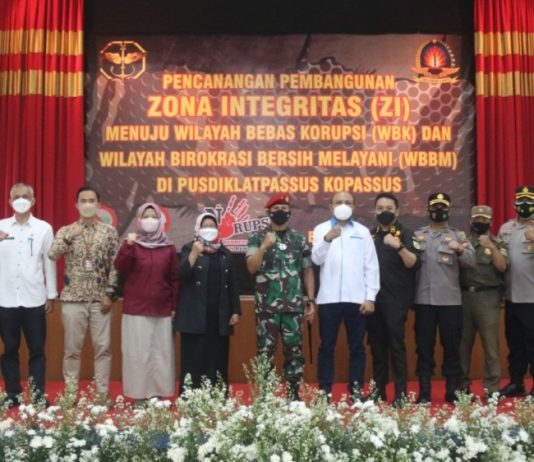 Pusdiklatpassus Kopassus Canangkan Zona Integritas