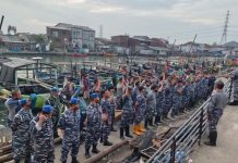 Tanggul Tanjung Emas Semarang Jebol, TNI AL Sigap Bantu Perbaiki