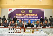 TNI AL Gagalkan Penyelundupan Miras dari Malaysia Senilai 8.8 Miliar