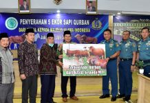 TNI AL Serahkan Hewan Qurban Hari Raya Idul Adha 1443 Hijriah ke MUI