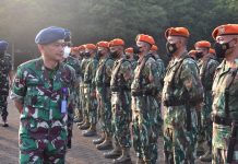 Kadiswatpersau Pimpin Apel Penerimaan Pasukan TNI AU HUT ke-77 Kemerdekaan RI