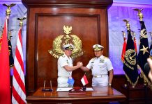 KSAL Laksamana Yudo Margono dan VADM Mark Hammond Sepakat Tingkatkan Hubungan Kerja Sama Militer