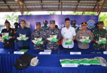 TNI AL Gagalkan Penyelundupan 14,077 Kg Sabu Senilai 9,8 Miliar di Perairan Perbatasan Indonesia-Malaysia
