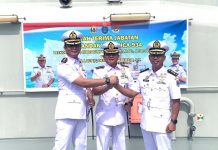 Ditengah Selat Lampa Perairan Laut Natuna, Jabatan Komandan KRI Spica-934 Diserahterimakan