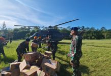 Posko Lanud ATS dan HSN Aktif Gelar Bantuan Sosial dan Evakuasi Wilayah Terdampak Gempa Cianjur