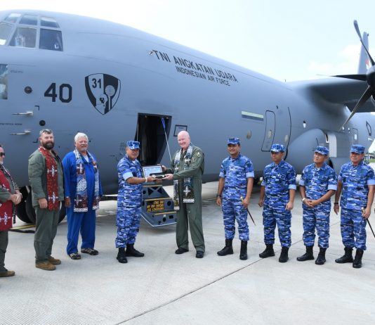 Pesawat C-130J Super Hercules Kedua Pesanan Pemerintah Mendarat di Lanud Halim Perdanakusuma Jakarta